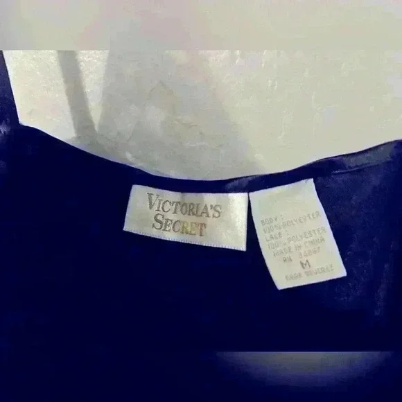 Vintage Victoria’s Secret Satin and Lace Chemise Slip Dress Nightgown Size Med - Picture 2 of 5